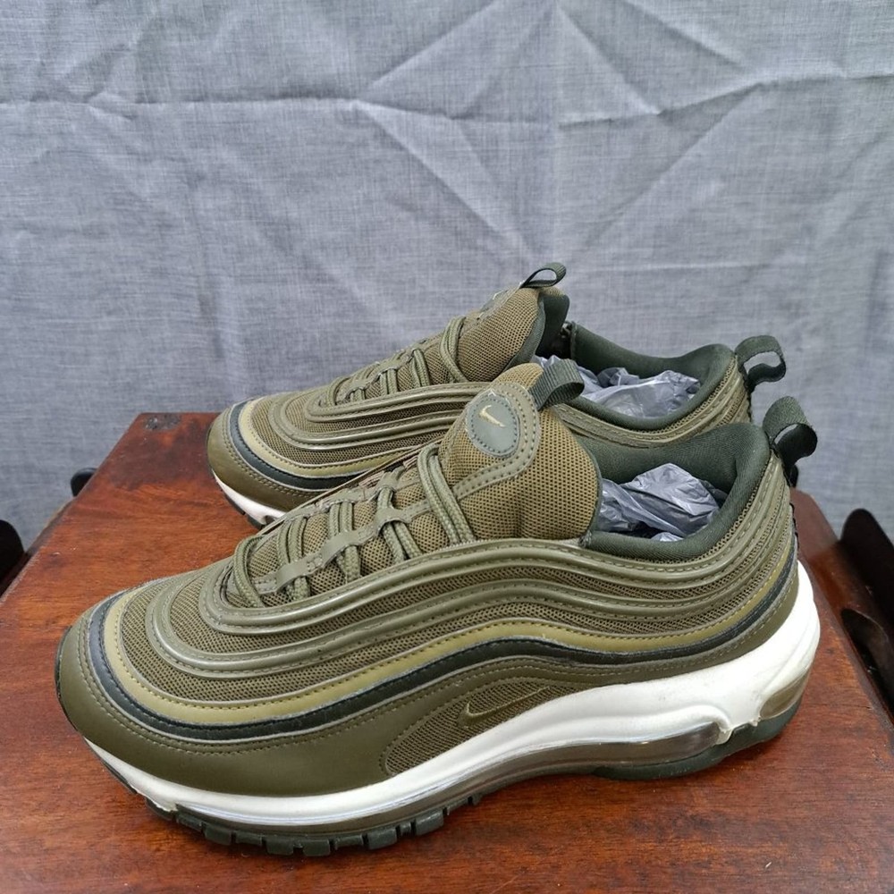 %Nike Air Max 97 Medium Olive White Women’s Size 7.5 / A 32